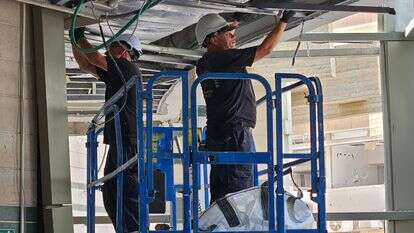 עבודות שיקום בבית החולים סורוקה במבנה שנפגע | דוברות סורוקה