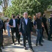 ראש הממשלה בנימין נתניהו בביקור בקיבוץ ניר עוז. | קובי גדעון/ לע״מ