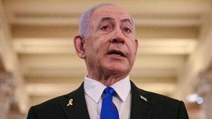 ראש הממשלה בנימין נתניהו בהצהרה לאחר פגישתו עם יו"ר בית הנבחרים האמריקני | AFP