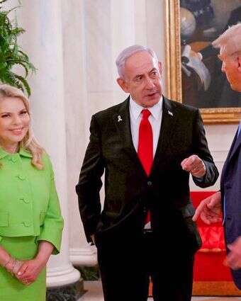 ראש הממשלה בנימין נתניהו ורעייתו שרה עם נשיא ארה"ב דונלד טראמפ בבית הלבן | אבי אוחיון - לע"מ