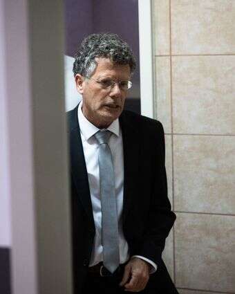 השופט יצחק עמית ביציאתו מהוועדה למינוי שופטים בינואר 2025, שבה הצביע בעד מינוי עצמו לנשיא בית המשפט העליון | חיים גולדברג, פלאש 90