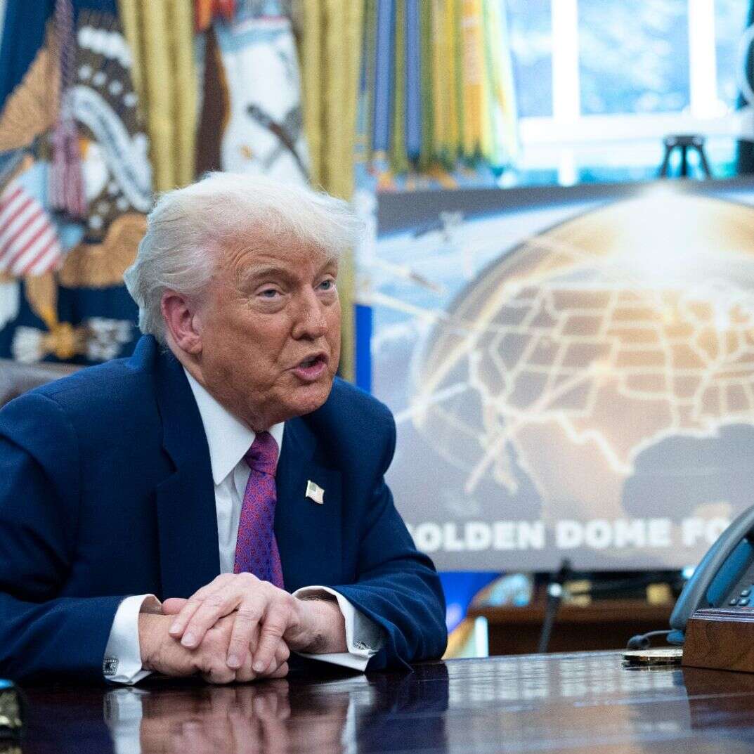 טראמפ בהכרזה על קידום פיתוח מגן ההגנה מפני טילים "כיפת הזהב" | EPA