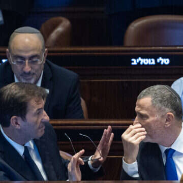 אדלשטיין וביסמוט במליאת הכנסת | יונתן זינדל - פלאש 90