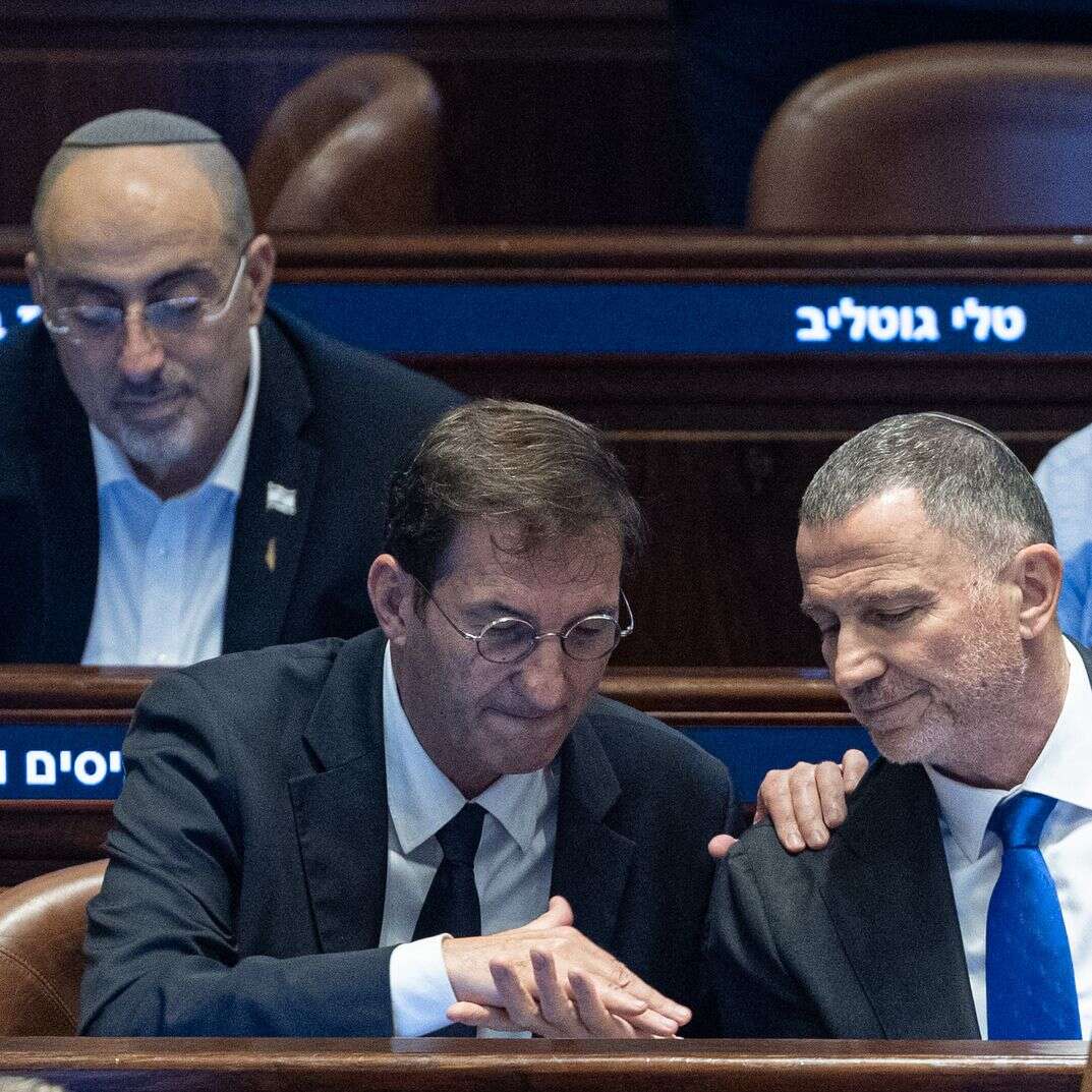 הח"כים אדלשטיין וביסמוט במליאת הכנסת | יונתן זינדל - פלאש 90 הח"כים אדלשטיין וביסמוט במליאת הכנסת | יונתן זינדל - פלאש 90