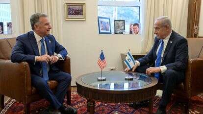 נתניהו עם עם שליחו המיוחד של טראמפ למזרח-התיכון, סטיב ויטקוף | מעיין טואף, לע"מ
