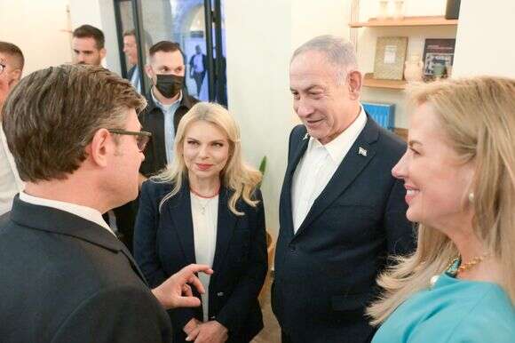 יו"ר בית הנבחרים האמריקני מייק ג'ונסון עם נתניהו בשילה | מעיין טואף, לע"ם יו"ר בית הנבחרים האמריקני מייק ג'ונסון עם נתניהו בשילה | מעיין טואף, לע"ם
