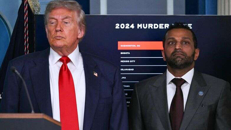 נשיא ארה"ב דונלד טראמפ וראש ה-FBI קאש פאטל, ארכיון | AFP