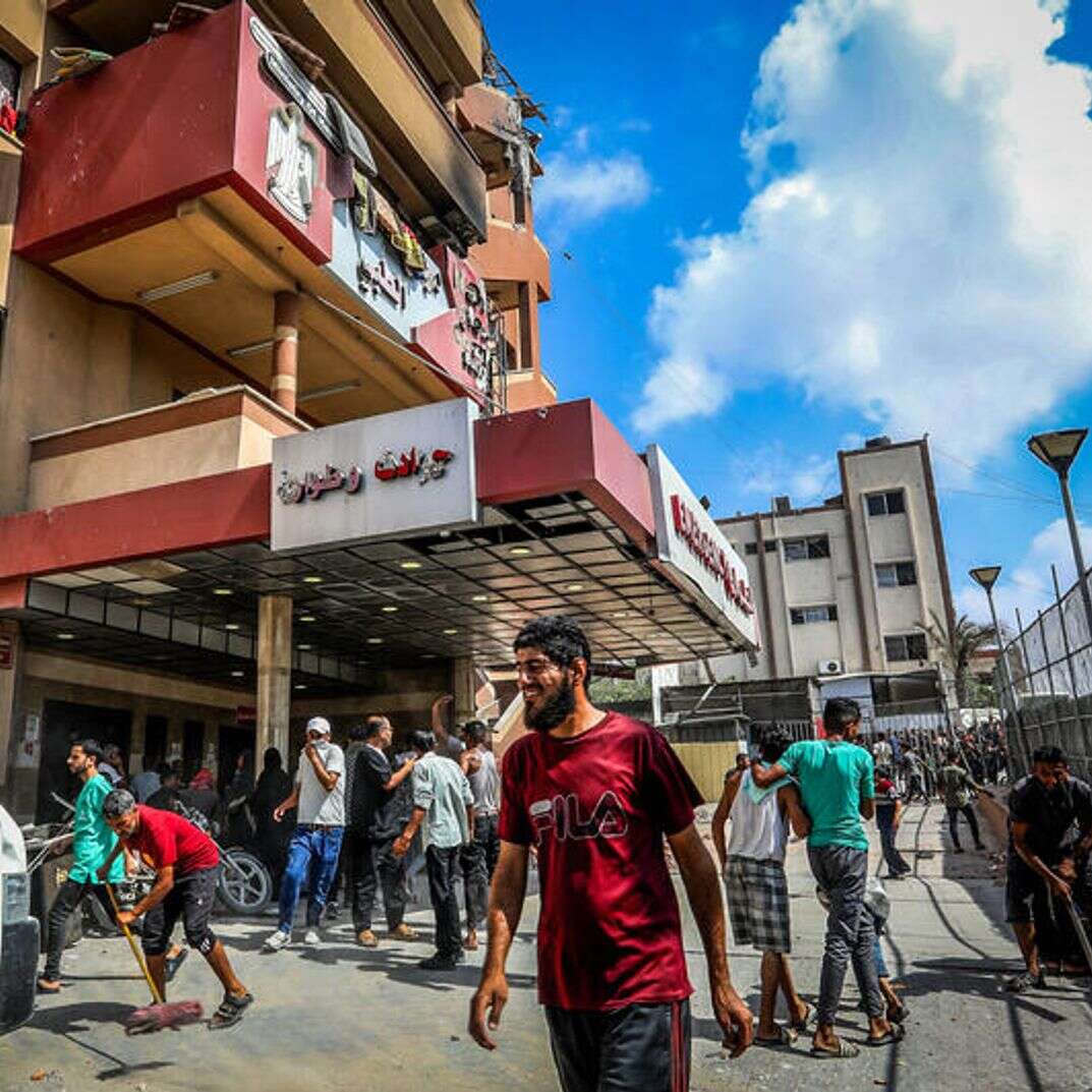 בית חולים נאצר בחאן יונס אחרי תקיפת צה"ל | עאבד ראחים חאטיב, פלאש 90