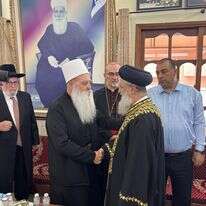 הראשון לציון הרב דוד יוסף ומנהיג העדה הדרוזית שייח' מוואפק טריף | דוברות הרבנות הראשית לישראל