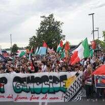 הפגנה פרו-פלסטינית לרגל פסטיבל הסרטים של ונציה | EPA