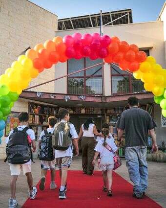 פתיחת שנת הלימודים בבית הספר "גמלא" בקצרין, השבוע. למצולמים אין קשר לכתבה | חיים גולדברג - פלאש 90