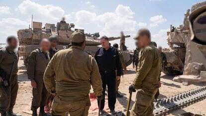 שר הביטחון ישראל כ"ץ בשטח כינוס עם הלוחמים, ספטמבר 25' | דוברות משרד הביטחון