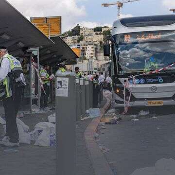 זירת הפיגוע בצומת רמות | חיים גולדברג, פלאש 90