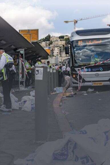 זירת הפיגוע בצומת רמות | חיים גולדברג, פלאש 90