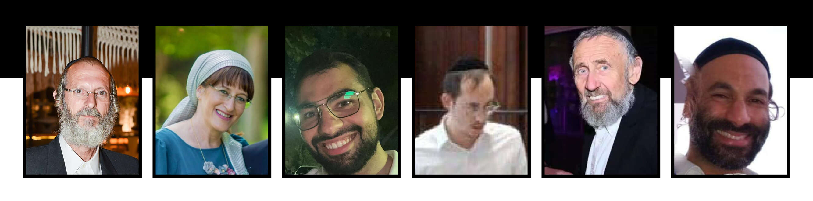יוסף דוד, מרדכי שטיינצג, ישראל מצנר, יעקב פינטו, שרה מנדלסון, לוי יצחק פש | דובי ריין, באדיבות המשפחות