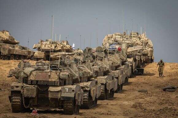 טנקים של צה"ל סמוך לגבול רצועת עזה, ספטמבר 25' | פלאש 90