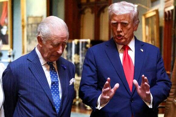 דונלד טראמפ והמלך צ'ארלס | Kevin Lamarque / POOL / AFP