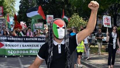 הפגנה אנטי־ישראלית בבירת מונטנגרו | AFP