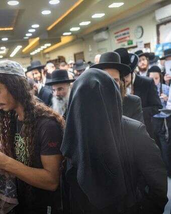 מתפללים באומן לפני ראש השנה | חיים גולדברג, פלאש 90