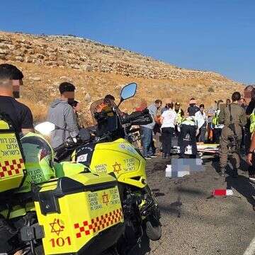 זירת הפיגוע בצומת ג'ית | תיעוד מבצעי מד"א