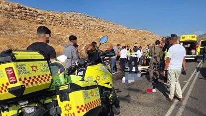 זירת הפיגוע בצומת ג'ית | תיעוד מבצעי מד"א