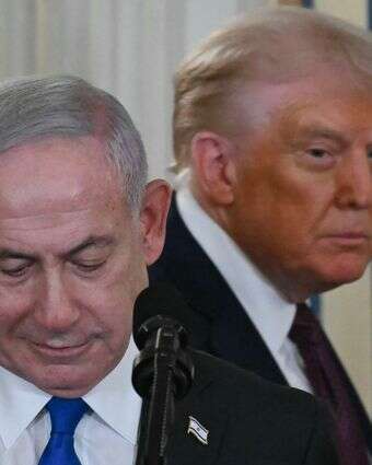 ראש הממשלה בנימין נתניהו ונשיא ארה"ב דונלד טראמפ במסיבת העיתונאים בבית הלבן | AFP