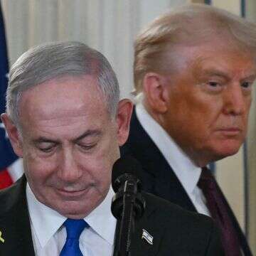 ראש הממשלה בנימין נתניהו ונשיא ארה"ב דונלד טראמפ במסיבת העיתונאים בבית הלבן | AFP ראש הממשלה בנימין נתניהו ונשיא ארה"ב דונלד טראמפ במסיבת העיתונאים בבית הלבן | AFP