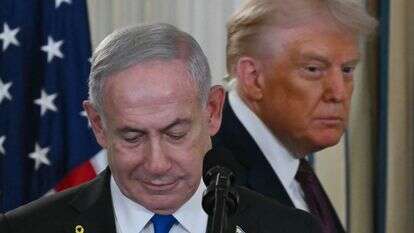 ראש הממשלה בנימין נתניהו ונשיא ארה"ב דונלד טראמפ במסיבת העיתונאים בבית הלבן | AFP