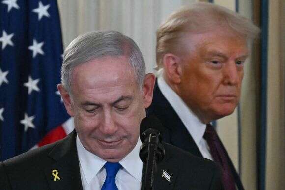 ראש הממשלה בנימין נתניהו ונשיא ארה"ב דונלד טראמפ במסיבת העיתונאים בבית הלבן | AFP