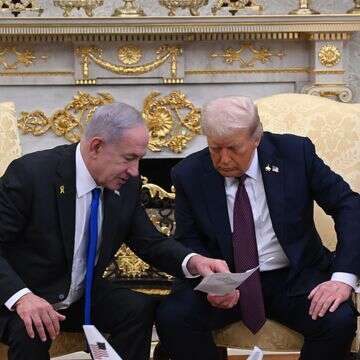 ראש הממשלה בנימין נתניהו ונשיא ארה"ב דונלד טראמפ בפגישתם בבית הלבן | אבי אוחיון/ לע״מ