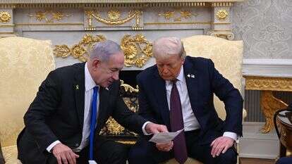 ראש הממשלה בנימין נתניהו ונשיא ארה"ב דונלד טראמפ בפגישתם בבית הלבן | אבי אוחיון/ לע״מ