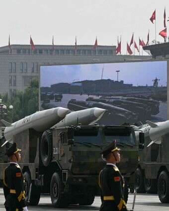 טילים היפר-סוניים נגד ספינות במצעד ניצחון בבייג'ין, ספטמבר 25' | AFP