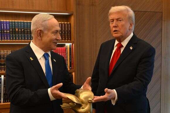 ראש הממשלה בנימין נתניהו נועד כעת בלשכתו בכנסת עם נשיא ארה״ב דונלד טראמפ | אבי חיון // לע"מ