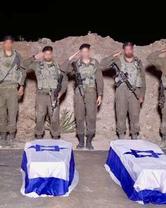 מעמד קבלת ארונות החטופים החללים על-ידי כוח צה"ל, בשבוע שעבר | דובר צה"ל