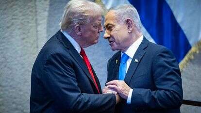 טראמפ ונתניהו במשכן הכנסת | יונתן זינדל - פלאש 90