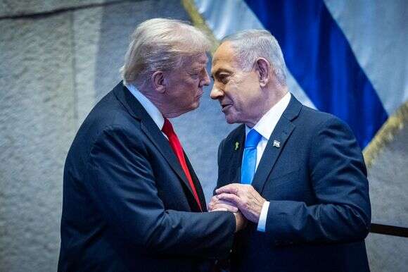 טראמפ ונתניהו במשכן הכנסת | יונתן זינדל - פלאש 90