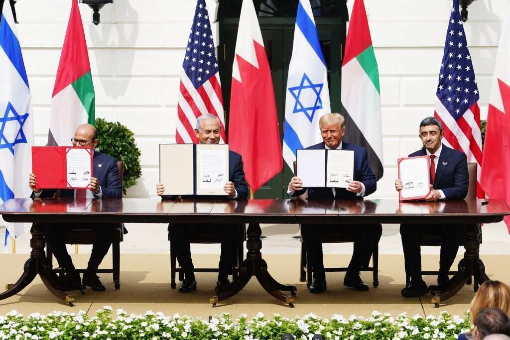 טקס החתימה על הסכמי אברהם בבית הלבן | EPA טקס החתימה על הסכמי אברהם בבית הלבן | EPA