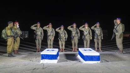 הושבו לקבורה: החטופים רס״ר (מיל׳) תמיר אדר ז״ל ואריה (זלמן) זלמנוביץ ז״ל מקיבוץ ניר עוז | דובר צה"ל