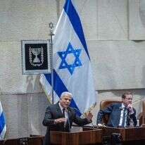 אוחנה, הרצוג ולפיד בפתיחת מושב החורף של הכנסת, ביום שני | חיים גולדברג, פלאש 90