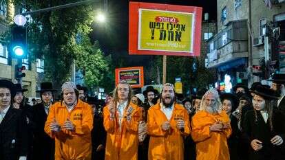 הפגנה במאה־שערים נגד גיוס חרדים, השבוע | נעם ריבקין פנטון, פלאש 90
