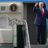 טראמפ אחרי הפגישה עם מנהיג סין שי ג'ינפינג | ANDREW CABALLERO-REYNOLDS / AFP טראמפ אחרי הפגישה עם מנהיג סין שי ג'ינפינג | ANDREW CABALLERO-REYNOLDS / AFP