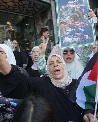 הפגנת תמיכה באסירים פלסטינים בשכם, בחודש ספטמבר | נאסר אשתייה, פלאש 90