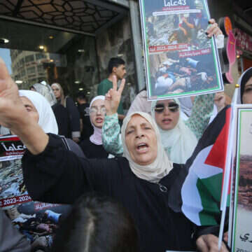 הפגנת תמיכה באסירים פלסטינים בשכם, בחודש ספטמבר | נאסר אשתייה, פלאש 90