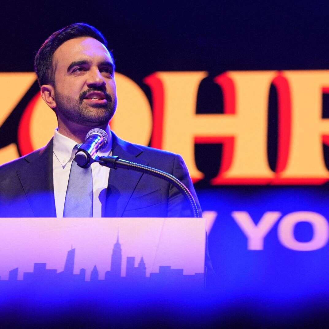 זוהראן ממדאני לאחר ניצחונו בבחירות לראשות עיריית ניו יורק | Angelina Katsanis / AFP