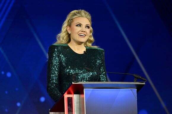 אריקה קירק, אלמנתו של צ'ארלי קירק | Roy Rochlin / POOL / AFP