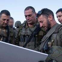 הרמטכ"ל אייל זמיר יחד עם מפקד פיקוד דרום יניב עשור ומפקד אוגדת עזה ברק חירם | דובר צה"ל