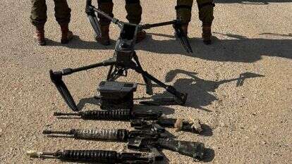 רחפן ונשקים שנתפסו בבניסיון הברחה בגבול מצרים | דובר צה"ל רחפן ונשקים שנתפסו בבניסיון הברחה בגבול מצרים | דובר צה"ל