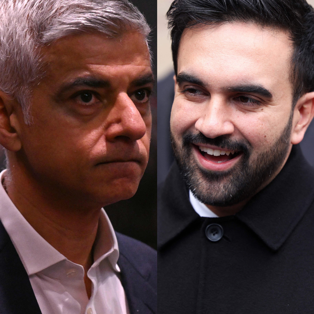 ראש עיריית ניו יורק הנבחר, זוהראן ממדאני (ימין) וראש עיריית לונדון, סאדיק קאן | AFP