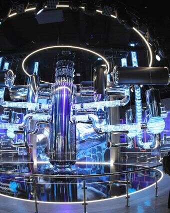 מיצג בפורום הבינ"ל של שבוע האטום העולמי במוסקבה, המוקדש לתעשיית הגרעין העולמית, 26 ספטמבר 2025 | AFP