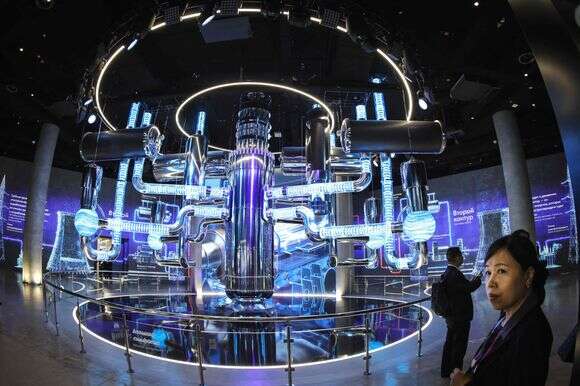 מיצג בפורום הבינ"ל של שבוע האטום העולמי במוסקבה, המוקדש לתעשיית הגרעין העולמית, 26 ספטמבר 2025 | AFP